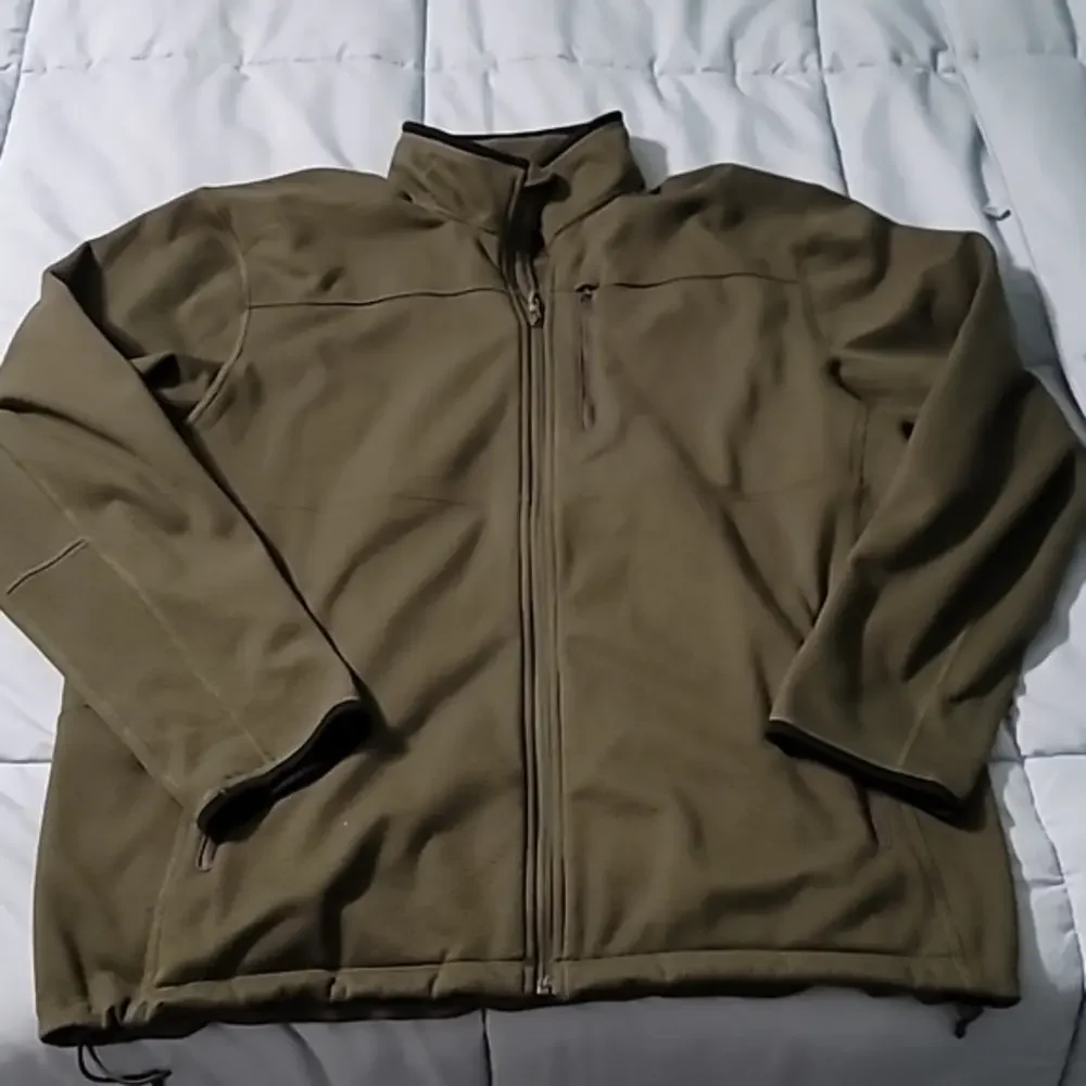The North Face Vapor Wick Hunter Green Full Zip Fleece Jacket Men's XL‎